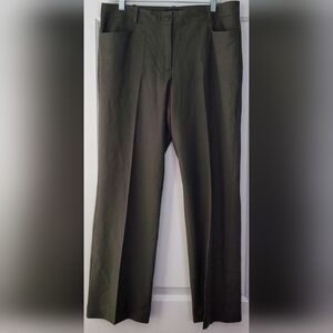 Talbots Womens Signature Green Wool Blend Work Dress Pants - Size 12 - EUC